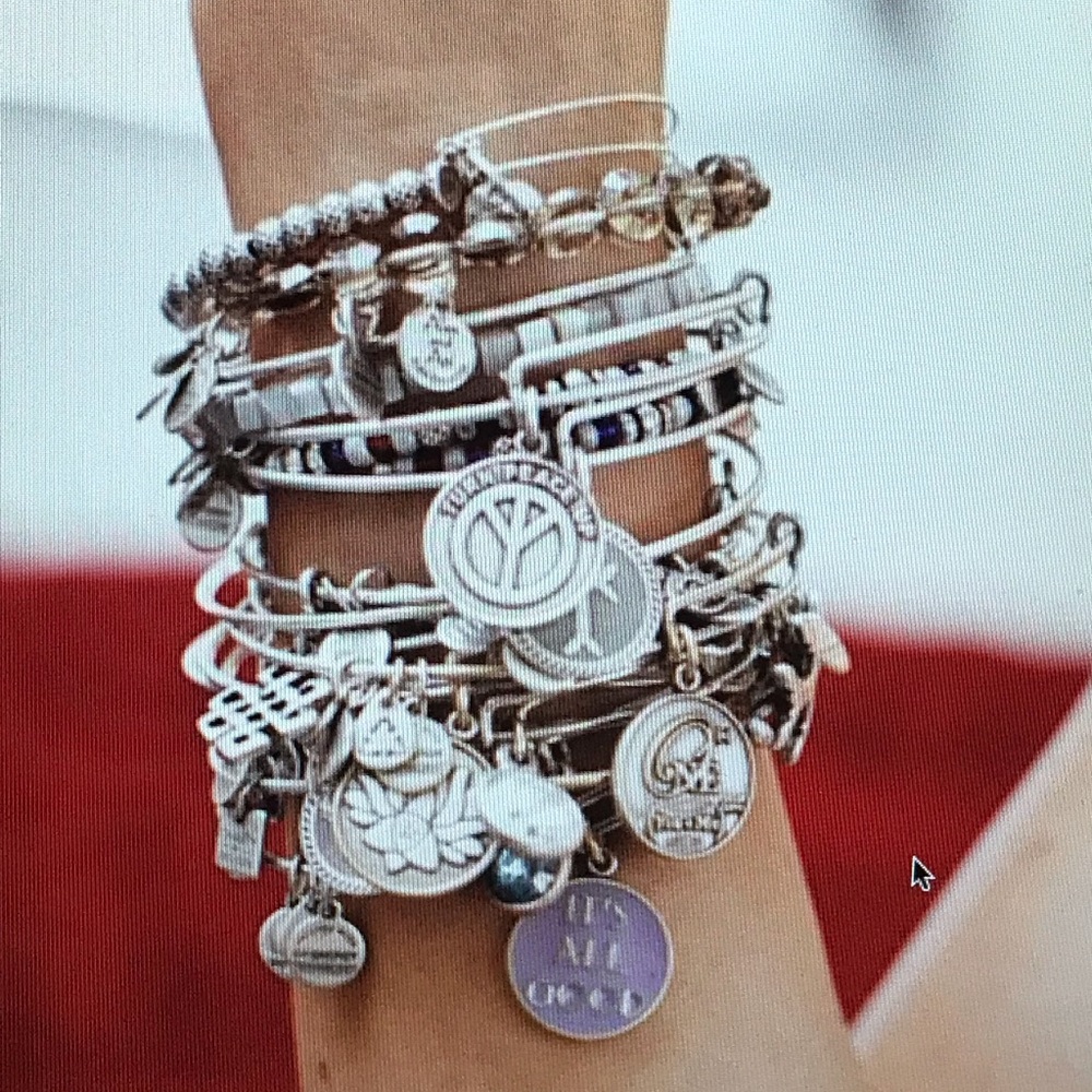 ♒️ TWO Alex & Ani January/Aquarius Bracelets